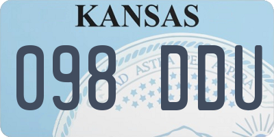 KS license plate 098DDU