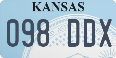 KS license plate 098DDX