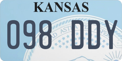 KS license plate 098DDY