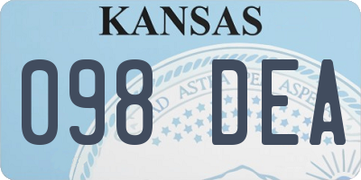 KS license plate 098DEA