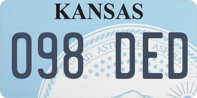 KS license plate 098DED
