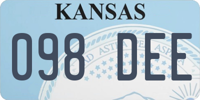 KS license plate 098DEE
