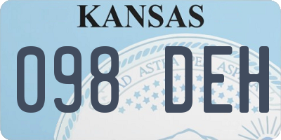 KS license plate 098DEH