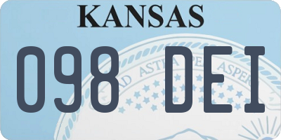 KS license plate 098DEI