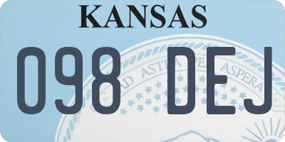 KS license plate 098DEJ