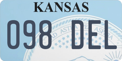 KS license plate 098DEL