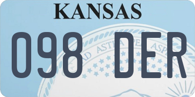 KS license plate 098DER