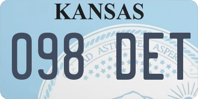 KS license plate 098DET