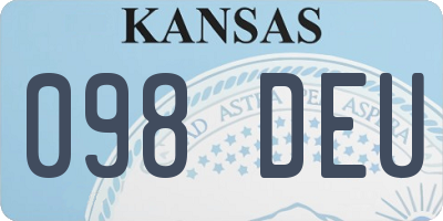 KS license plate 098DEU