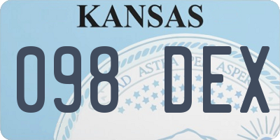KS license plate 098DEX