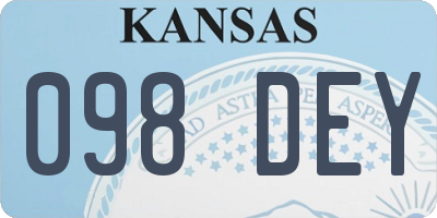 KS license plate 098DEY
