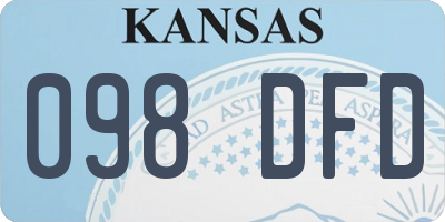 KS license plate 098DFD