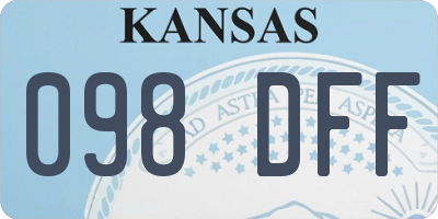 KS license plate 098DFF