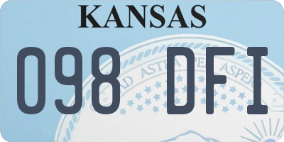 KS license plate 098DFI