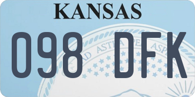 KS license plate 098DFK