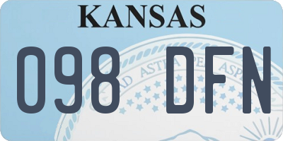 KS license plate 098DFN