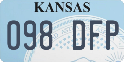 KS license plate 098DFP