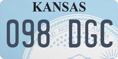 KS license plate 098DGC