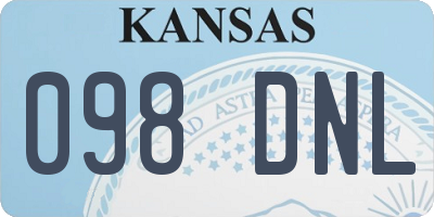 KS license plate 098DNL