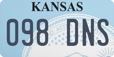KS license plate 098DNS