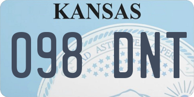 KS license plate 098DNT
