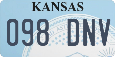 KS license plate 098DNV