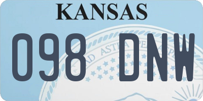 KS license plate 098DNW