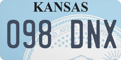 KS license plate 098DNX