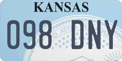 KS license plate 098DNY