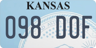 KS license plate 098DOF