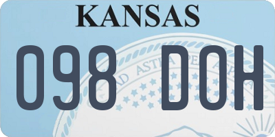 KS license plate 098DOH