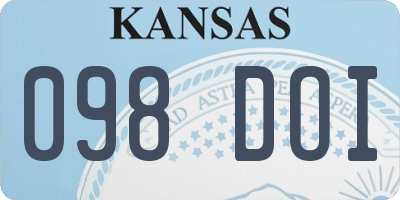 KS license plate 098DOI