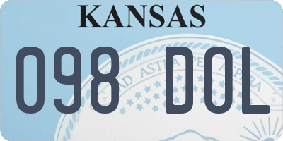 KS license plate 098DOL