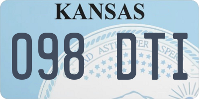 KS license plate 098DTI