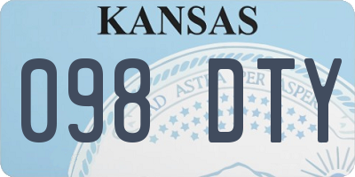 KS license plate 098DTY