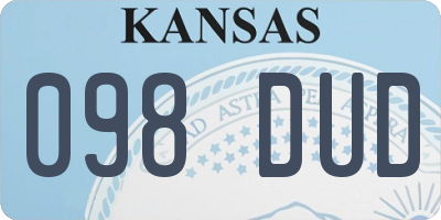 KS license plate 098DUD