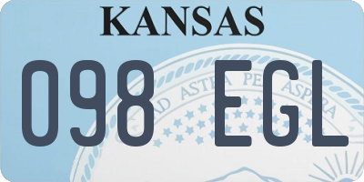 KS license plate 098EGL