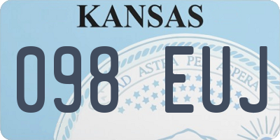 KS license plate 098EUJ
