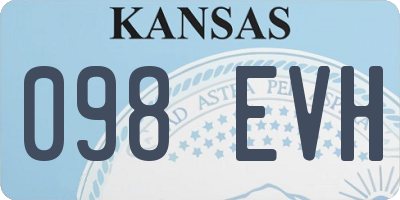 KS license plate 098EVH