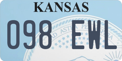 KS license plate 098EWL