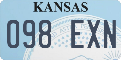 KS license plate 098EXN