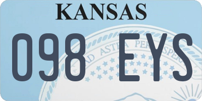 KS license plate 098EYS