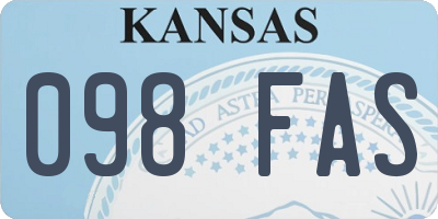 KS license plate 098FAS