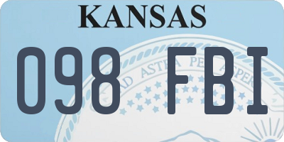 KS license plate 098FBI