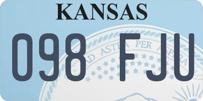 KS license plate 098FJU