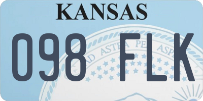 KS license plate 098FLK