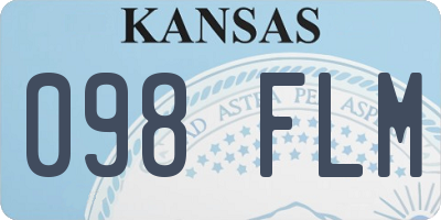 KS license plate 098FLM