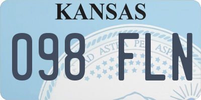 KS license plate 098FLN