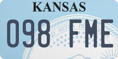 KS license plate 098FME