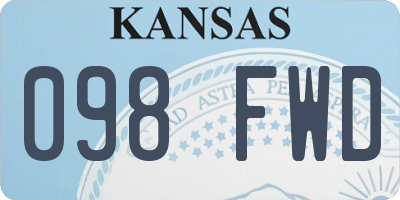 KS license plate 098FWD